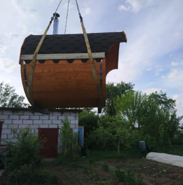 Купить баню бочку № 497 в Реутове по цене от 377298 руб. цена в Реутове от 377 298 руб.